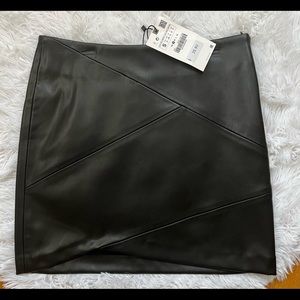Zara leather mini skirt